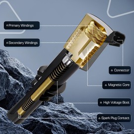 Ignition Coils UF651 and Iridium Spark Plug Compatible with Hyundai Elantra Coupe GT Tucson for Kia Forte Soul l4 1.8L 2.0L Replaces 5C1861 C1804 50146 GN10633 5147 9417 9723 XP5702 Set of 4