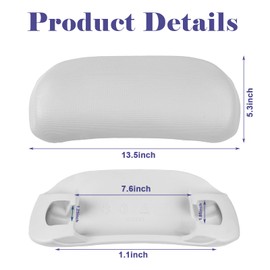 2 Pack 77228 1411501 Spa Hot Tub Head Pillow Replacement for Spa Highlife Series Head Pillows (2014 to Current), Compatible with Watkins Spa Neck Pillows Hot Tub Pillows