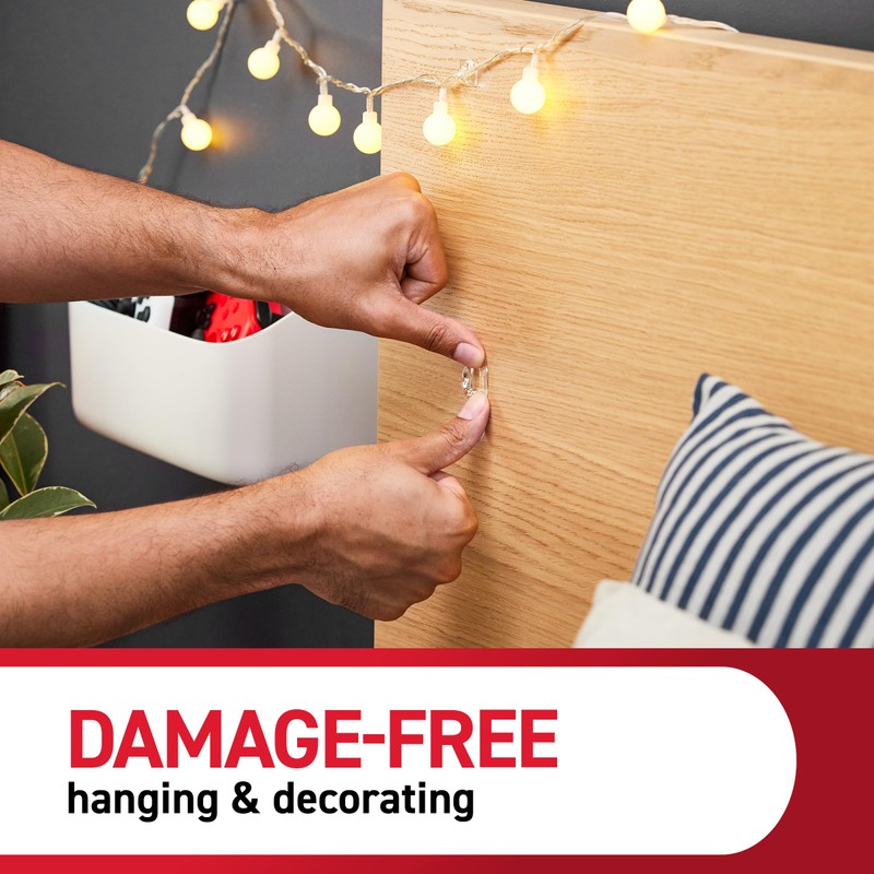 Command Mini Wall Hooks, 30 Hooks, 32 Clear Adhesive Strips,