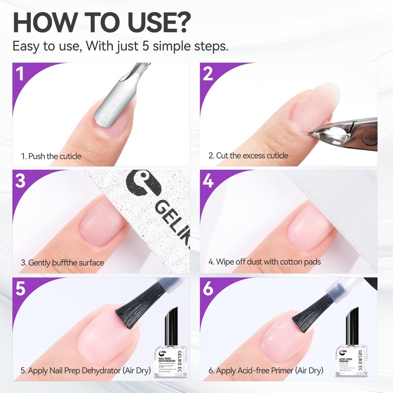 Gelike ec Nail Base Gel and Dehydrator