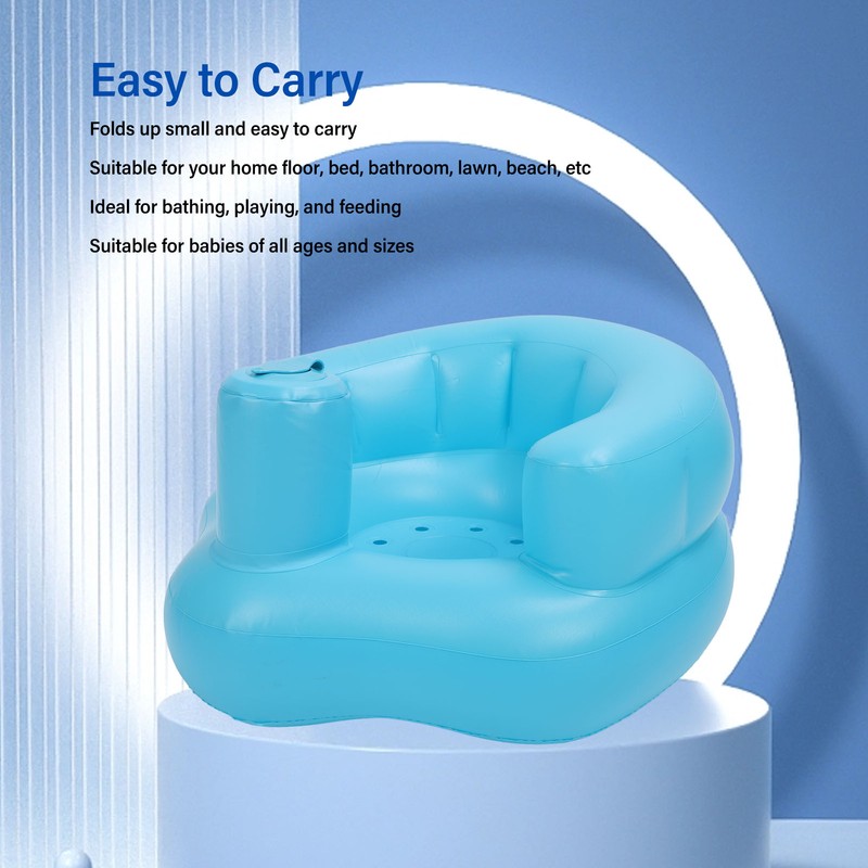 Inflatable Baby Chair Safe Built in Air Pump Soft PVC