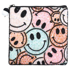 Bamboo Trading Pochette Happy Face, Pouch, 6-inch Width x 6-inch Height