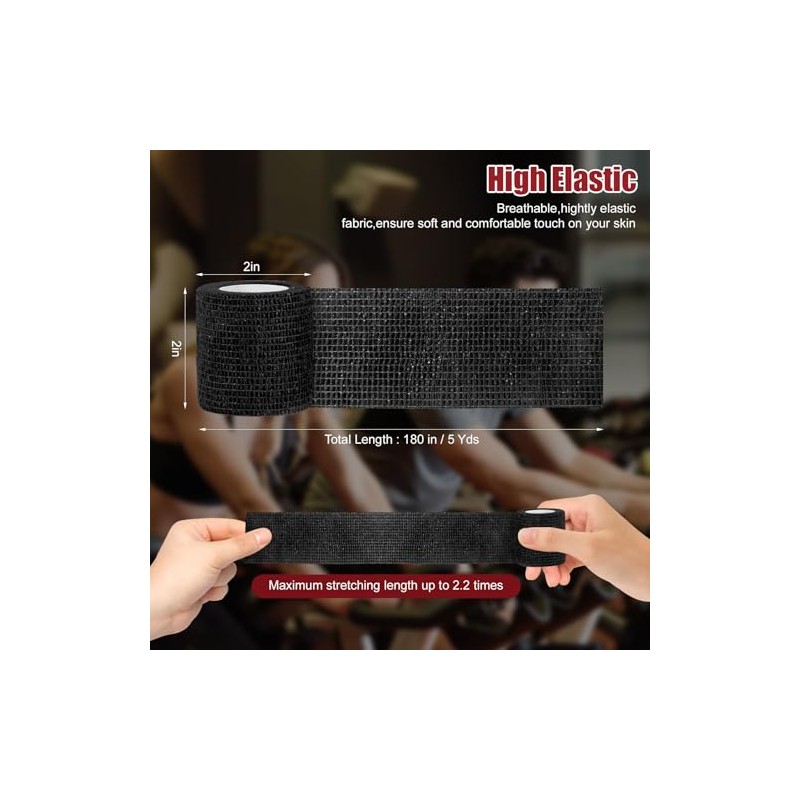 24pcs Venda Autoadherible, 2'' X 5.9 de Pies Vendaje Autoadhesivo