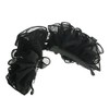VingTAINE H-24A-BK Fluffy Chiffon Banana Clip, Simple Hair Accessories, Black