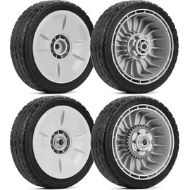 Sutmorly 4 Pack HRR216 8" Lawn Mower Drive Wheels 2 Rear Wheels 42710-VE2-M02ZE and 2 Front Wheels 44710-VL0-L02ZB Replace for Honda HRR216 HRS216 Walk Behind HRT216 Lawn Mower