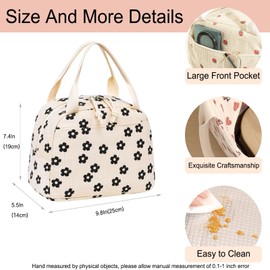 Lunch Bags for Women Insulated Cooler Lunch Bag Adults Kids Packed Lunch Box Tote Bag Cute Girls Ladies Lunch Bags for Work School Picnic Travel Beach Gifts for Women Her Wife Preppy Stuff