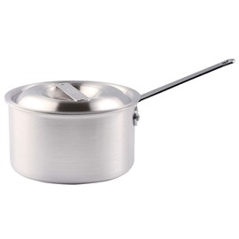 Commercial Aluminum One-Handle Pot, Deep Type, 5.9 inches (15 cm), Full Water, 4.9 gal (1.5 L), KIPROSTAR (For Gas Fires)