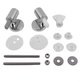 Toilet Seat Hinge Set Replacement Parts Toilet Seat Lid Hinge Connector with Bolts Screws and Nuts for Home Bathroom Toilet Accessories