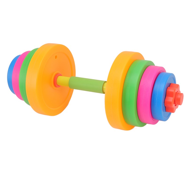 Adjustable Dumbbell Toy Plastic Fitness Weight Lifting Dumbbell for Kids
