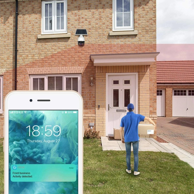 BOAVISION 5MP 4G LTE Network Mobile Security Camera Battery Solar