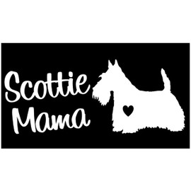 Scottie Mama Scottish Terrier Decal Sticker for Car Window 8 Inch BG 191