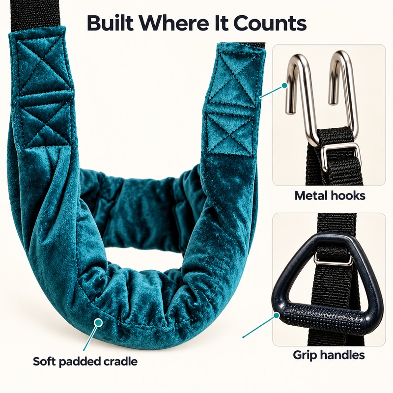 Cervical Neck Traction Device – Adjustable Neck Stretcher Belt with