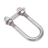 12x130mm Marine Bow Stern Eye U Bolt with Adjustable Screw