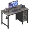 Lufeiya Small Gaming Desk with 4 Fabric Drawers, 40 Inch