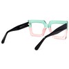 Zeelool Readers Thick Oversized Square Reading Eyeglasses for Women with