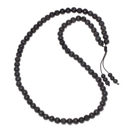 Wizock Simple Crystals and Stones Beaded Necklace Protection Balance Meditation Long Necklaces for Women and Men Amulet Jewelry (Lava Stone)