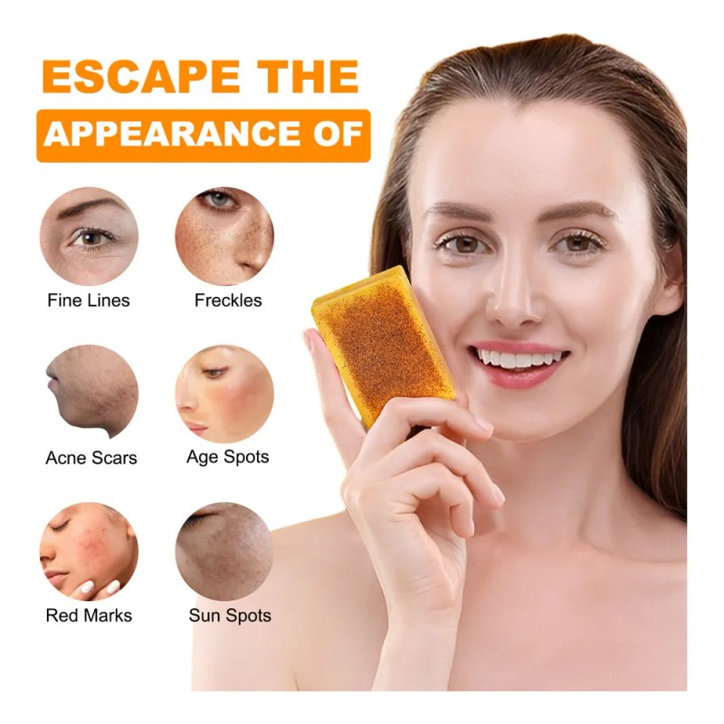 Jabón Kójico E Lemon, Limpiador, Baño, Limpiador, Iluminador