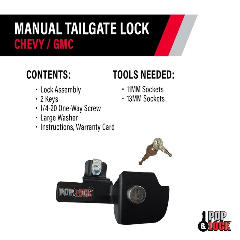 POP & Lock – Manual Tailgate Lock for Chevy Silverado