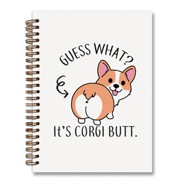 foedor Corgi Notebook Journal,Cute Corgi College Ruled Notebooks Hardcover Spiral Notebook Gift for Teen Girls,Corgi Gifts for Corgi Lovers,
