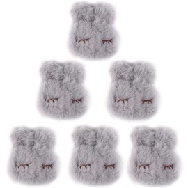 Duvet Clips 6 Pcs Cotton Rabbit Quilt Cover Pins Non-Slip Comforters Quilt Fixer Duvet Fasteners Grippers Anti-Movement Bed Quilt Clamps Sheet Quilt Holder Clips for Socks Curtains Quilt Cover, Grey