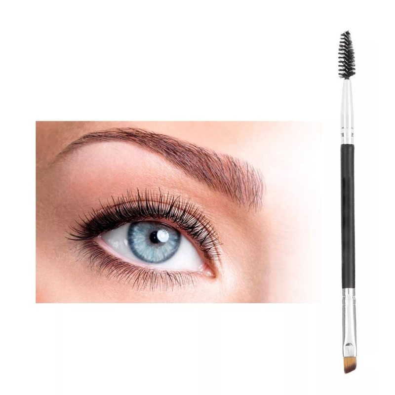 Brando Brocha Doble Para Ceja 3pz Con Cepillo Pincel Cosmético