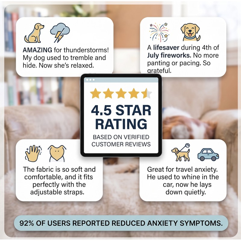 Anxiety Relief & Calming Thunder Vest for Dogs – Drug-Free