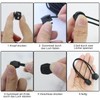 1 Stück Schwarz Elastische Schnur,Elastische Gummischnur Runde Dehnbare Schnur Mit