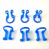 CAREPACY 10pcs Dental Dentist Cotton Roll Holder Blue-Disposabl