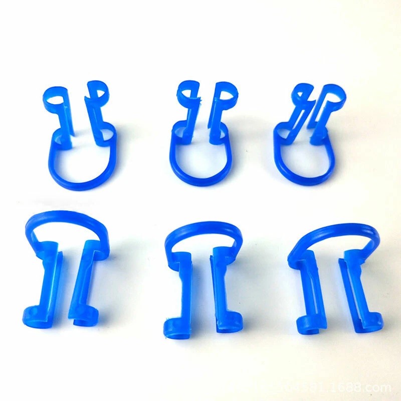 CAREPACY 10pcs Dental Dentist Cotton Roll Holder Blue-Disposabl