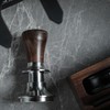 KNODOS 58.5mm Tamper V2 Calibrated Espresso Tamper Walnut Handle, Auto-Leveling