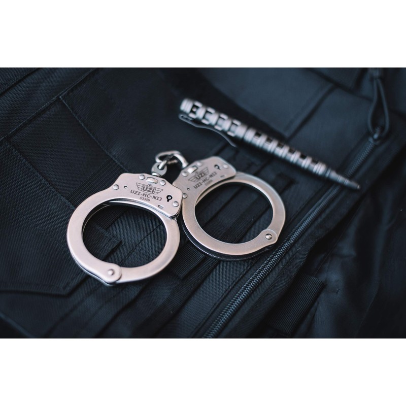 Uzi Handcuffs, NIJ approved professional police quality tactical chain, heavy