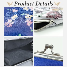 AdiStylinno Change Purse, PU Leather Clasp Wallet Pouch Portable Waterproof Small Coin Purse with Double Clasp for Woman Girls Storage Cards Keys (A)