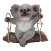 Swing Koala Sculpture Cartoon Synthetic Resin Animal Statues Decoration for