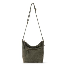 The Sak Ashland Crossbody in Leather, Adjustable Crossbody Strap, Moss Suede