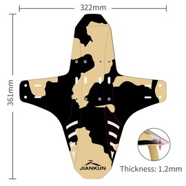 Adjustable Bicycle Mudguard, Pack of 2 Mountain Bike Mudguards, MTB Mudguard Front and Rear Bicycle Mudguard, Compatible with 26 Inches, 27.5 Inches, 29 Inch Size, Mountain Bike and Fat Bike Wheel