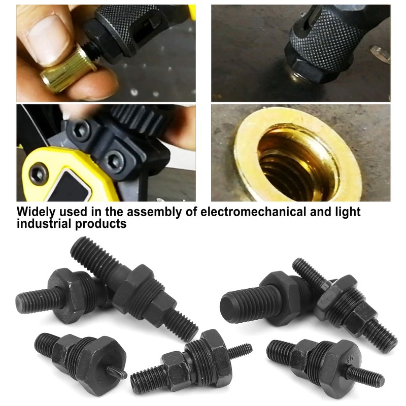 14Pcs Rivet Nut Gun Head Manual High Speed Steel Hardware