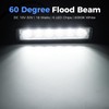 6 Inch Led Light Bar Flood Beam Aluminum 6000K White