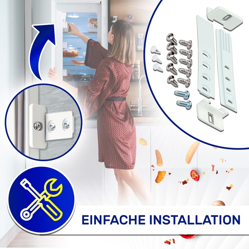 2 piece door mounting set tow hinge for built-in fridge