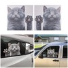 Cat Car Side Window Decal Vinyl Sticker Perforated Funny Car