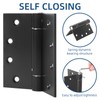 6 Pack Self Closing Door Hinges, 4 Inch Spring Loaded