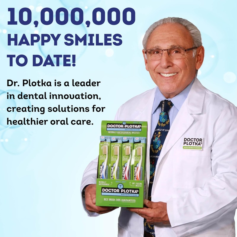 MOUTHWATCHERS Soft Childrens Flossing Manual Toothbrush, Set of 2 Pink