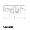 FLOWROTOR Low Profile Rotary Van Roof Vent Wind Driven Rotating