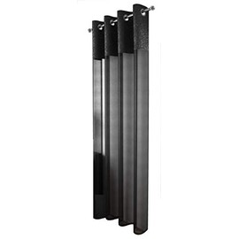 HOME-EXPRESSIONS Elegant Madeira Ring Top Voile Curtain Panel - Black (53" Wide x 90" Drop)