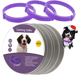 Calming Collar for Dogs, 3 Pack Collars for Dogs, Reduce Pet Anxiety with Effect Pheromone, Safe and Waterproof Calm Collar, Keep Pet Lasting Natural Calm (Adjustable 24 inch for Dog)