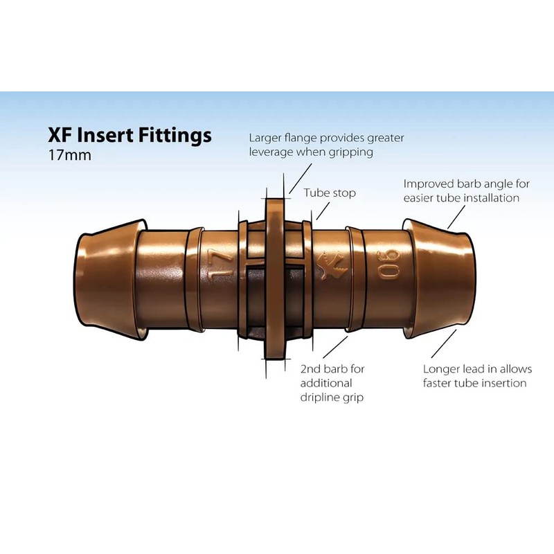 12 Pack RainBird Drip Line Irrigation Fittings for 1/2” Drip