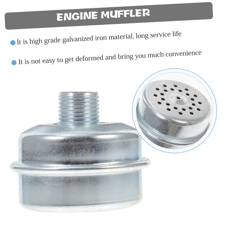 MERRYHAPY Engine Muffler for Lawn Equipment 1/2 Inch Threaded Metal