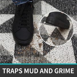 DEXI Indoor Doormat, Non Slip Absorbent Resist Dirt Entrance Rug, 20”x32” Machine Washable Low-Profile Inside Floor Door Mat