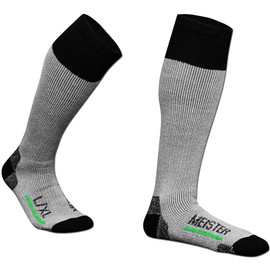 Meister Performance Wool Blend Over-The-Calf Socks - Warm, Dry & Comfortable - Heather Gray - Small/Medium - 1 Pair