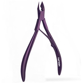 1/2 Jaw Baby Nail Scissors Cuticle Nippers Stainless Steel Manicure Feet Hands Ingrown Toenails Cuticle Scissors (5.5 Inches, Purpul)