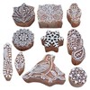 Royal Kraft Assorted Wooden Block Printing Stamps (Set of 10)